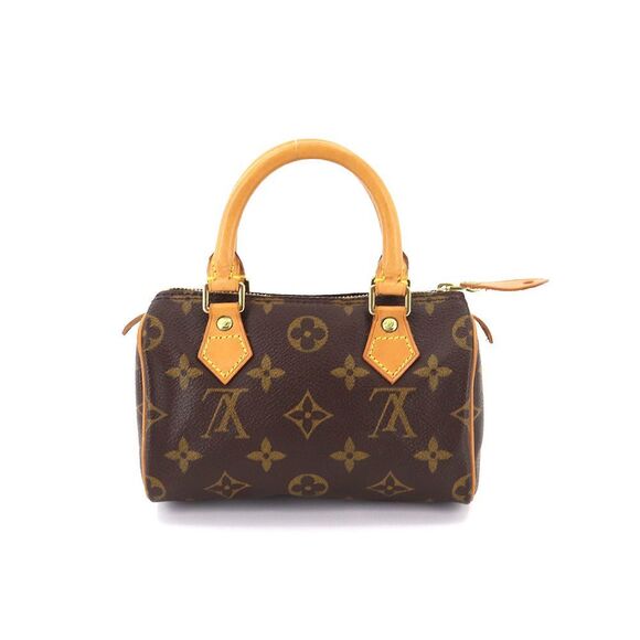 Louis Vuitton Monogram Mini Speedy Hand Bag Brown - Picture 1 of 8